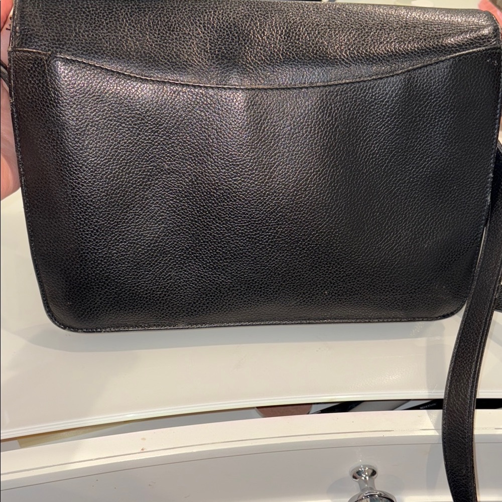 Vintage Coach black leather shoulder or cross body bag - Picture 6 of 12